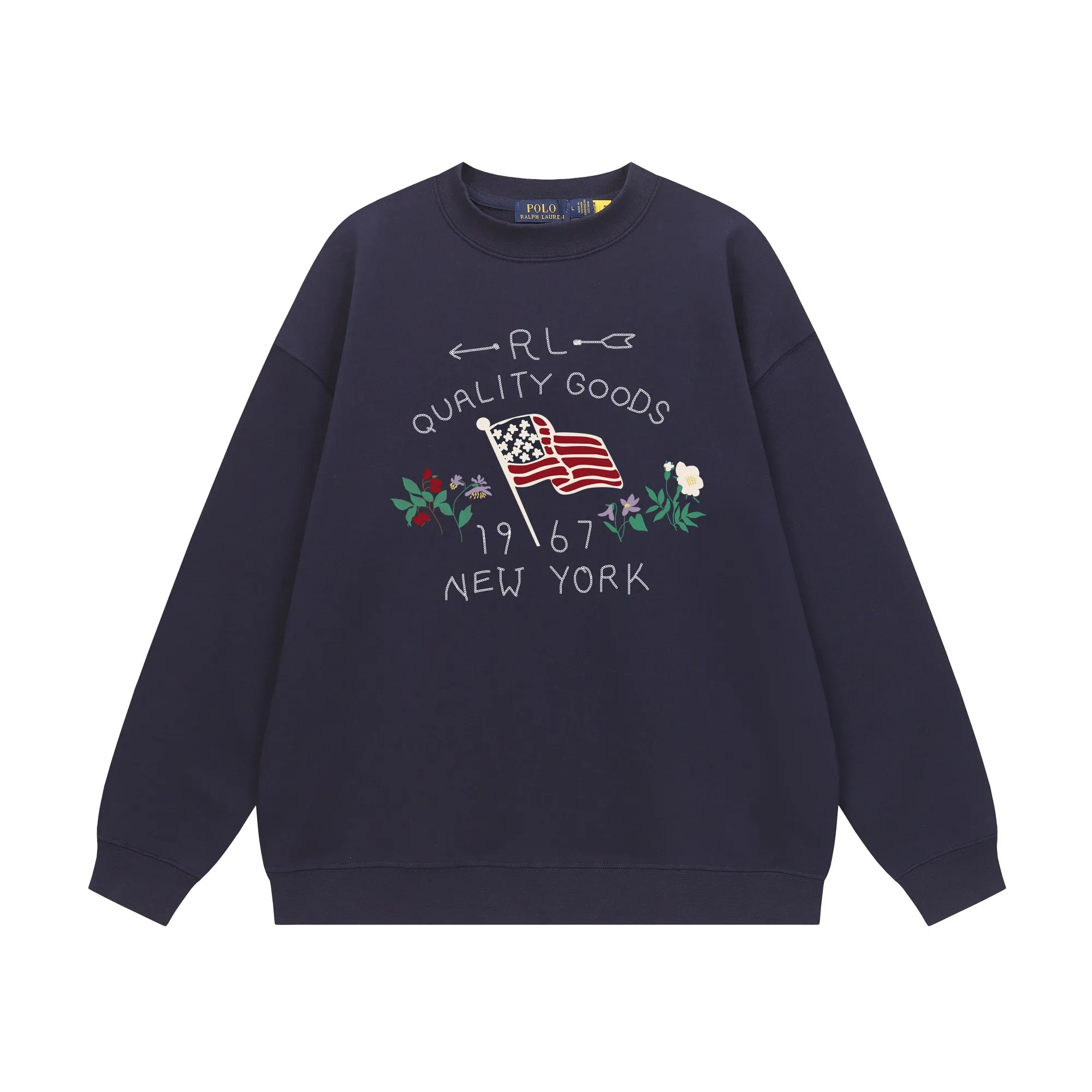 P200 Long-term stock] RalphLauren/Ralph Lauren 2025 autumn and winter new bear letter print 420g heavy large terry sweatshirt Ralph Lauren's age-reducing item, the coat fabric is made of 85% cotton ➕15% polyester, which not only retains the softness, comfort and breathability of cotton, but also adds the wear resistance and wrinkle resistance of polyester fiber, making the clothes more durable and easy to care for. Even in slightly cooler weather, you won't feel stuffy when wearing it. This kind of fabric has a natural crisp feel and is not easy to pill or deform. The bear on the chest is printed with English letters. It is full of color, full of three-dimensionality, and lifelike, adding a bit of liveliness and interest to the whole sweatshirt. There is no pressure to dress, regardless of age or gender. Complete accessories! Color: black, white, navy blue, light floral gray Size: M-L-XL-XXL